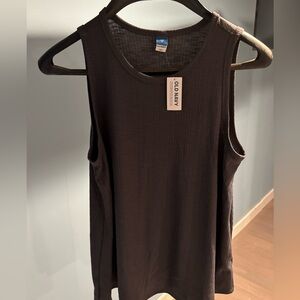 Old Navy Women's Black Ribbed Tank Top